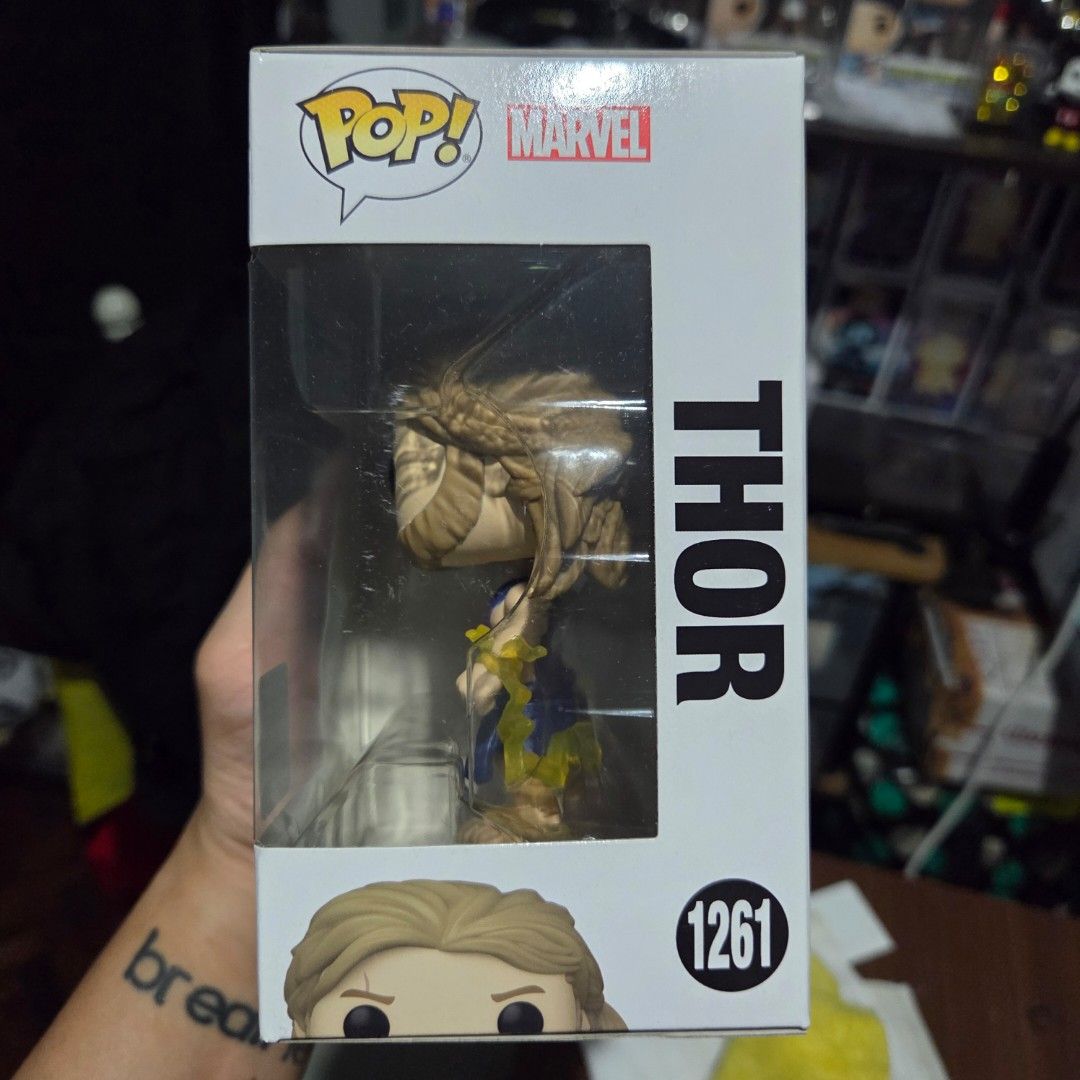 Thor Funko Pop (Category: Designer & Blind Box Toys) located in Cainta. Submitted by DBdibs (Listing ID 1372498729, Image 2). Description: 👀 Reading is essential. Make reading a habit. Funko Pop! - Movies Thor Love and Thunder Thor #1261 Summer Convention Stickered ⭐ Authentic ⭐ Never Out Of Box (NOOB) ⭐ Add 40 for protector ⭐ Pop and box in excellent condition (See photos) 🏠 Item will be coming from Cainta, Rizal 💰 Mode of Payment: Gcash / BD