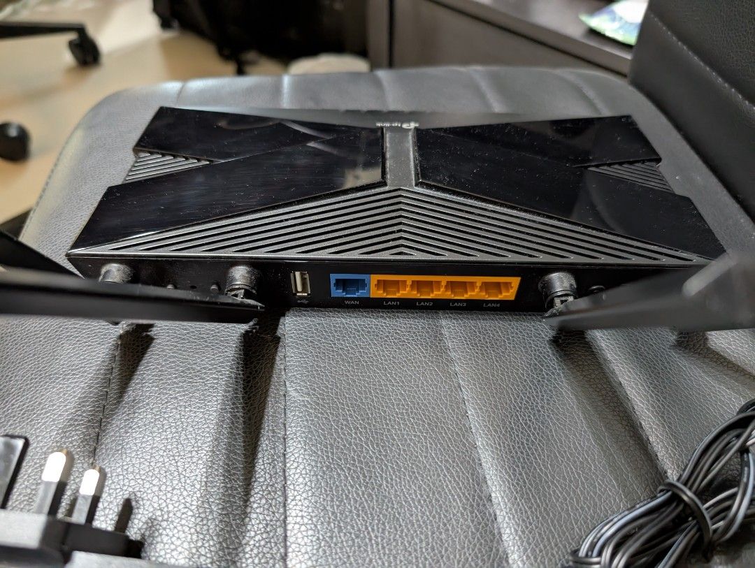 TP-Link AX20 AX1800 WiFi 6 Router (Lightly Used, Full Set) (Category: Networking) located in Singapore. Submitted by rs1480 (Listing ID 1372528797, Image 3). Description: Selling a lightly used TP-Link AX20 (AX1800) WiFi 6 Router. ✅ Great condition – used for a short time only ✅ Comes with original router and power adapter ✅ Dual-band WiFi 6 for faster, more stable connection ✅ Perfect for gaming, streaming, and smart home setups ✅ Easy setup via