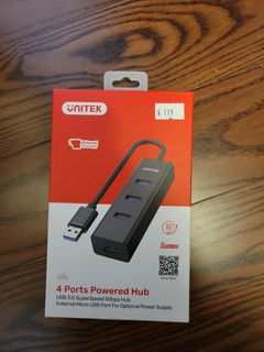 Unitek 4 ports powered hub