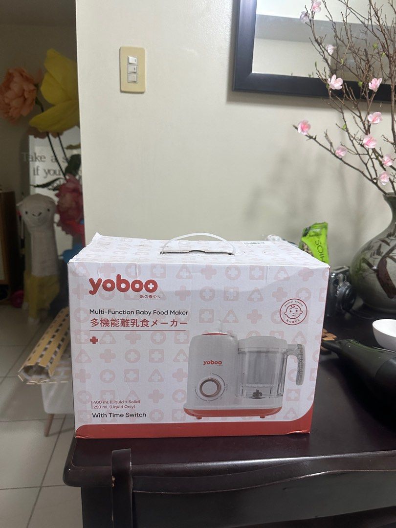 Yoboo Baby Food Processor (Category: Weaning & Toddler Feeding) located in Mandaluyong City. Submitted by jelealyn.ph (Listing ID 1372658002, Image 1). Description: Used once, I bought this a little late because my baby already started eating solid food. Bought for 3k+.