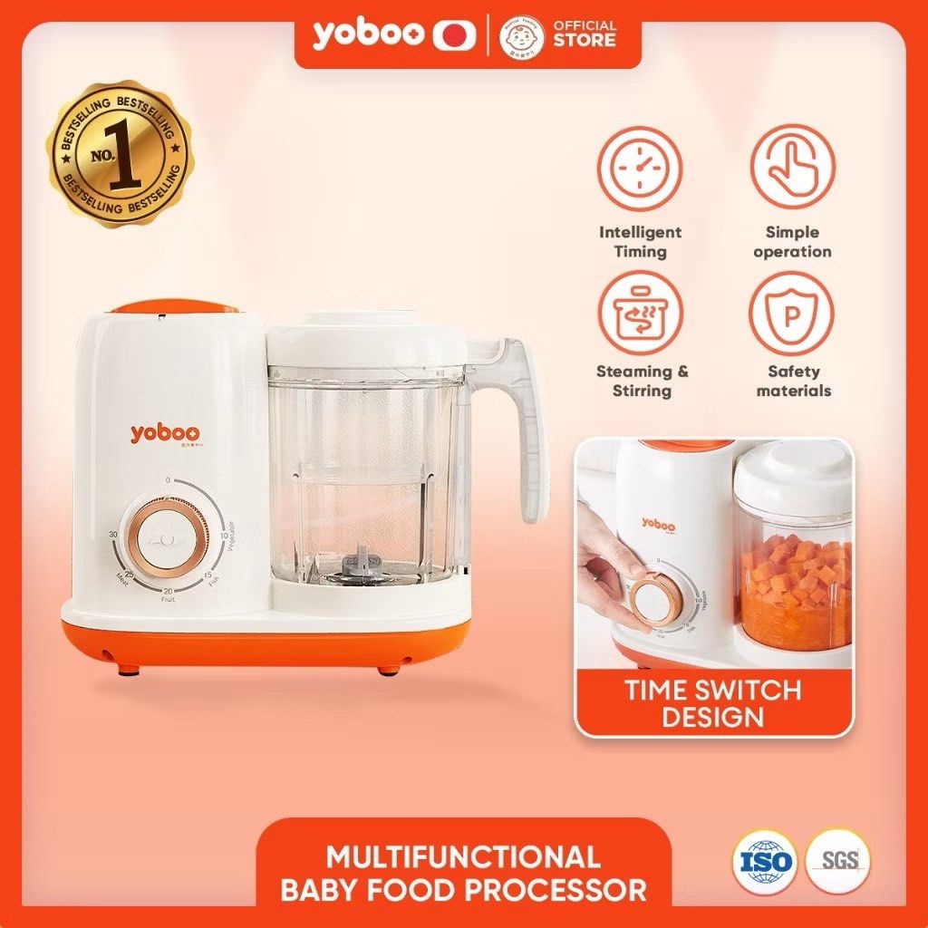 Yoboo Baby Food Processor (Category: Weaning & Toddler Feeding) located in Mandaluyong City. Submitted by jelealyn.ph (Listing ID 1372658002, Image 2). Description: Used once, I bought this a little late because my baby already started eating solid food. Bought for 3k+.