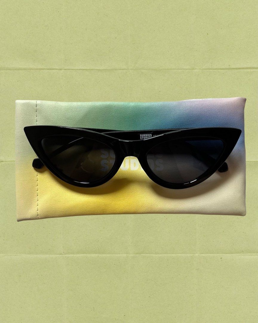 Zara Zia sunglasses (Category: Sunglasses & Eyewear) located in San Fernando. Submitted by 333des (Listing ID 1372557846, Image 1). Description: • brand: Sunnies Studios retail price: ₱595 • original pouch included, no microfiber cloth • in mint condition, has a minor flaw that’s unnoticeable (shown in pics).