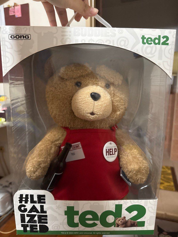 [30CM] Authentic POP MART Cute big Ted2 Ted action plush doll barista ...