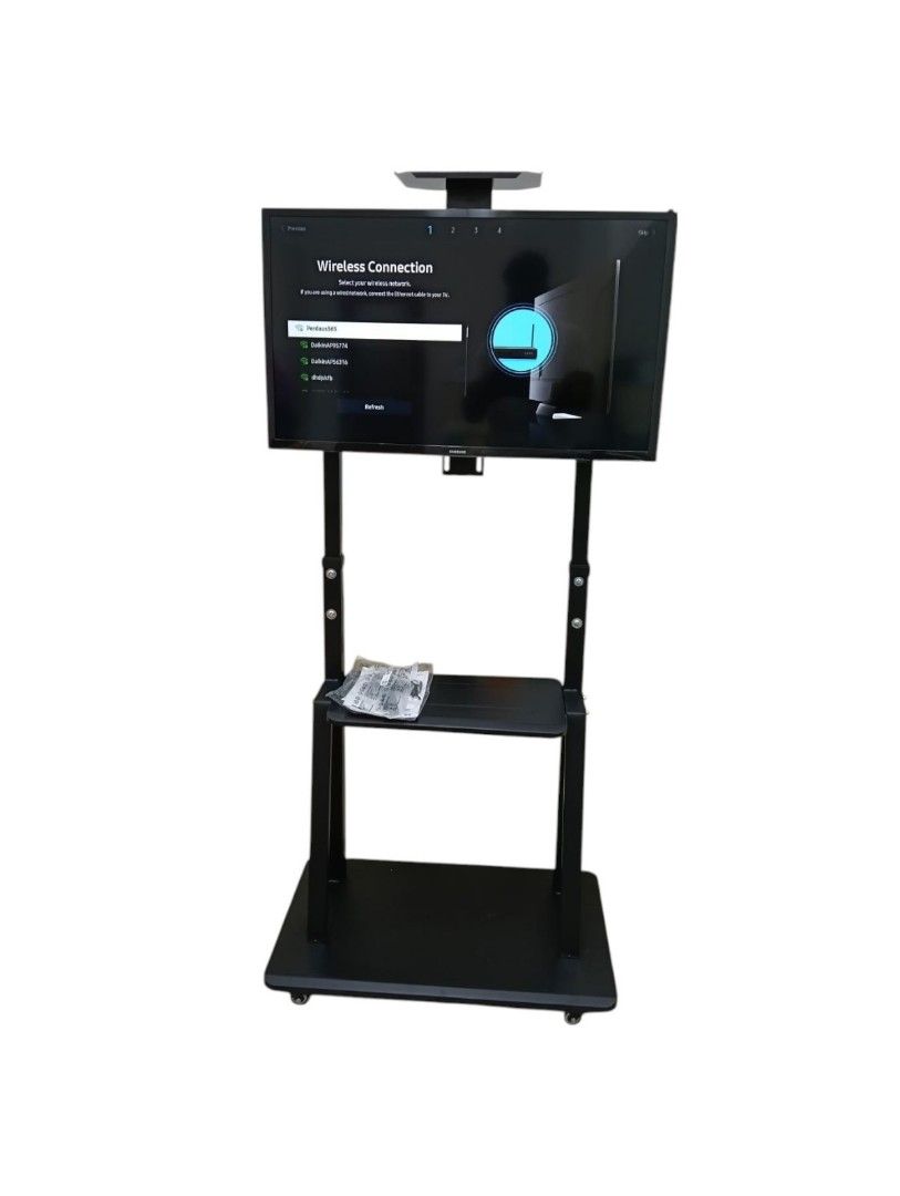 32-58 inch portable TV stand speedsmount mobile cart (Category: Other Accessories) located in Singapore. Submitted by tvmountsg.com (Listing ID 1375980749, Image 1). Description: 32-58 inch portable stand SGD79 47-75 inch heavy duty sgd 118.
