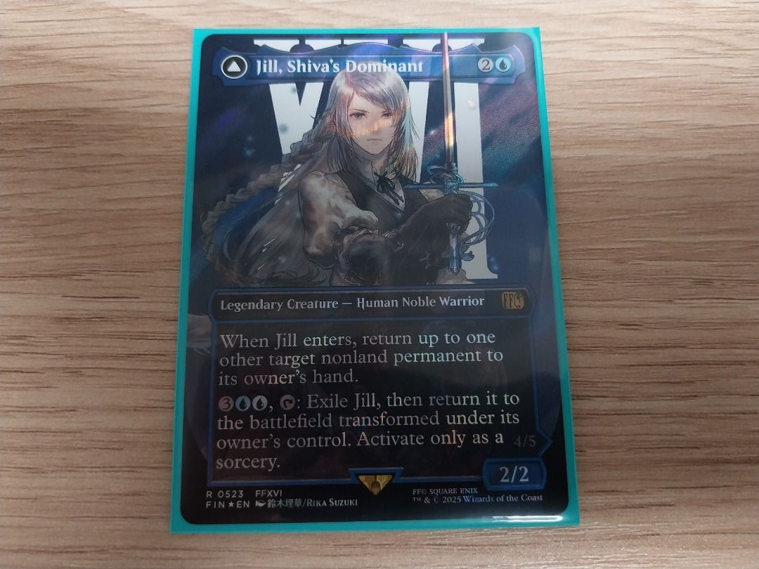 final fantasy mtg jill Jill, Shiva's Dominant // Shiva, Warden of Ice [523] [Borderless]  [Character] [FINAL FANTASY] [Surge Foil] – Face to Face Games main image 1