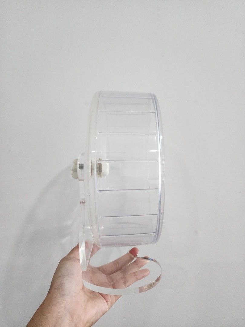 Acrylic silent hamster wheel (23cm) (Category: Homes & Other Pet Accessories) located in Singapore. Submitted by ooheeoohahahh (Listing ID 1375858134, Image 2). Description: Heavily used but decent condition. Quite silent when in use..