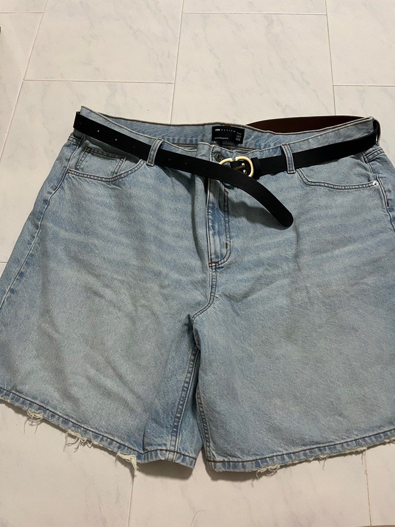 Asos curve denim jorts plus size UK 22, Women's Fashion, Bottoms