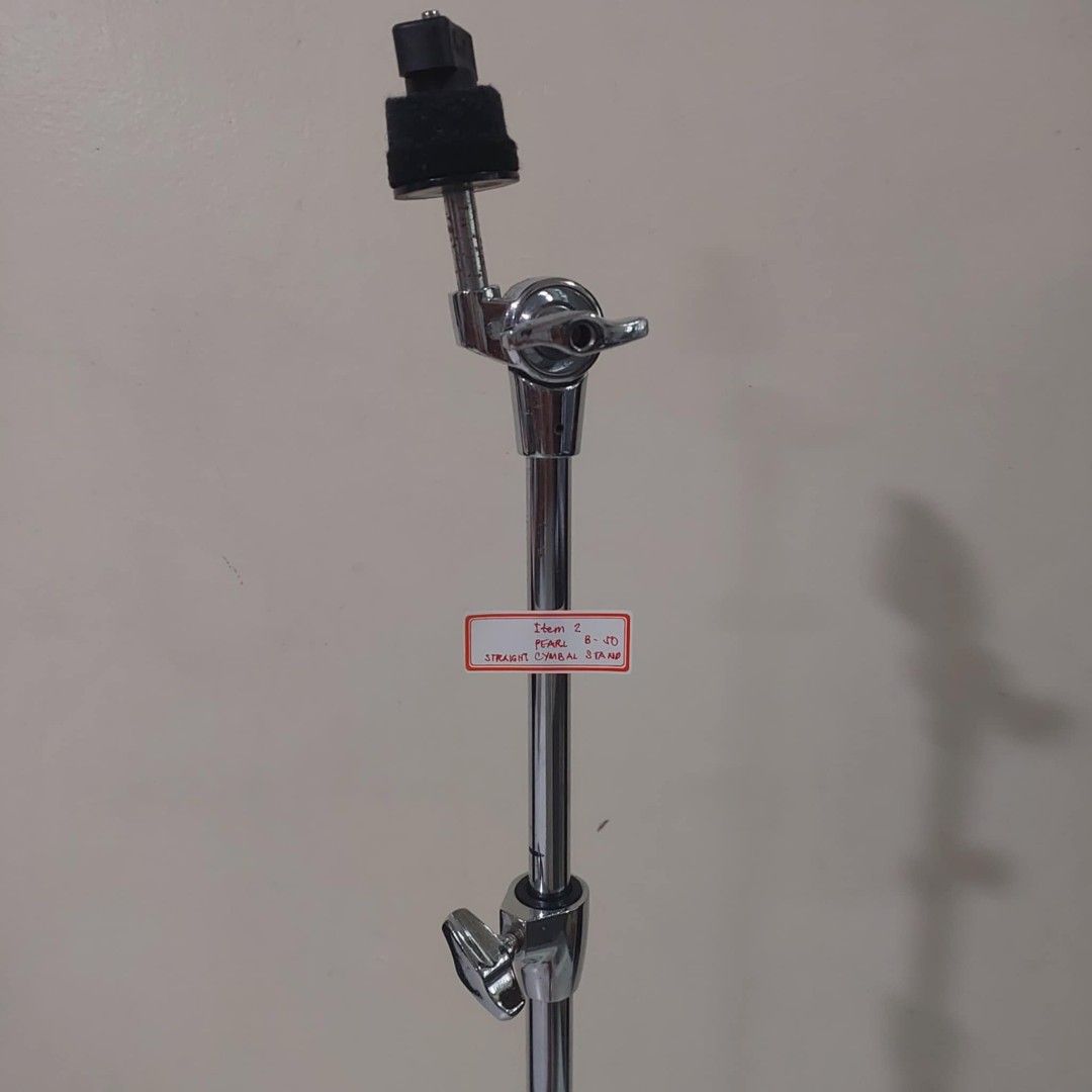 B-50 straight cymbal stand (double brace) (Category: Musical Instruments) located in Quezon City. Submitted by mast93-31201 (Listing ID 1376016909, Image 2). Description: Part of the Pearl Roadshow drum kit hardware set No flaws Location: Lagro, near SM Fairview Book your own delivery service Gcash, BPI, BDO No COD.