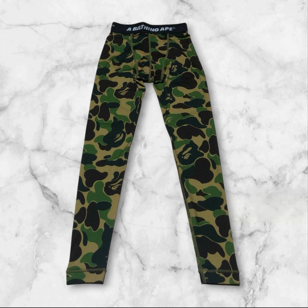 BAPE X ADIDAS SB TIGHTS COMPRESSION PANTS GREEN CAMO AUTHENTIC (Category: Activewear) located in Urdaneta. Submitted by josephragontonjr95 (Listing ID 1376012718, Image 1). Description: BAPE X ADIDAS SB TIGHTS COMPRESSION PANTS GREEN CAMO AUTHENTIC SIZE XSMALL WIDTH 21-32 LENGTH 33.5 LEG OPENING 3-5.5 FLAWS: NONE CONDITION: EXCELLENT COLOR RATE: 9.5/10 4000 + SHIPPING FEE.