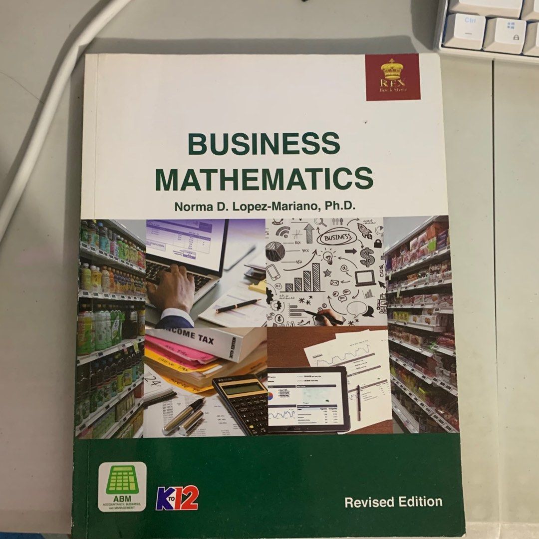 Business Mathematics SHS Book (Category: Textbooks) located in Angeles City. Submitted by nardfits (Listing ID 1375941334, Image 1). Description: Mop Gcash Shipped Thru J&T Express Loc: Angeles City , Pampanga 📍 Add Shipping fee ₱54-100 depends on location.