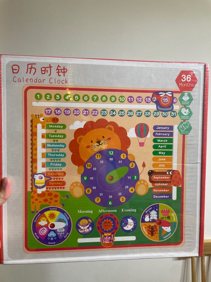 Calendar clock (Category: Educational & Learning Toys) located in Singapore. Submitted by crystal_zing (Listing ID 1375888317, Image 1). Description: .