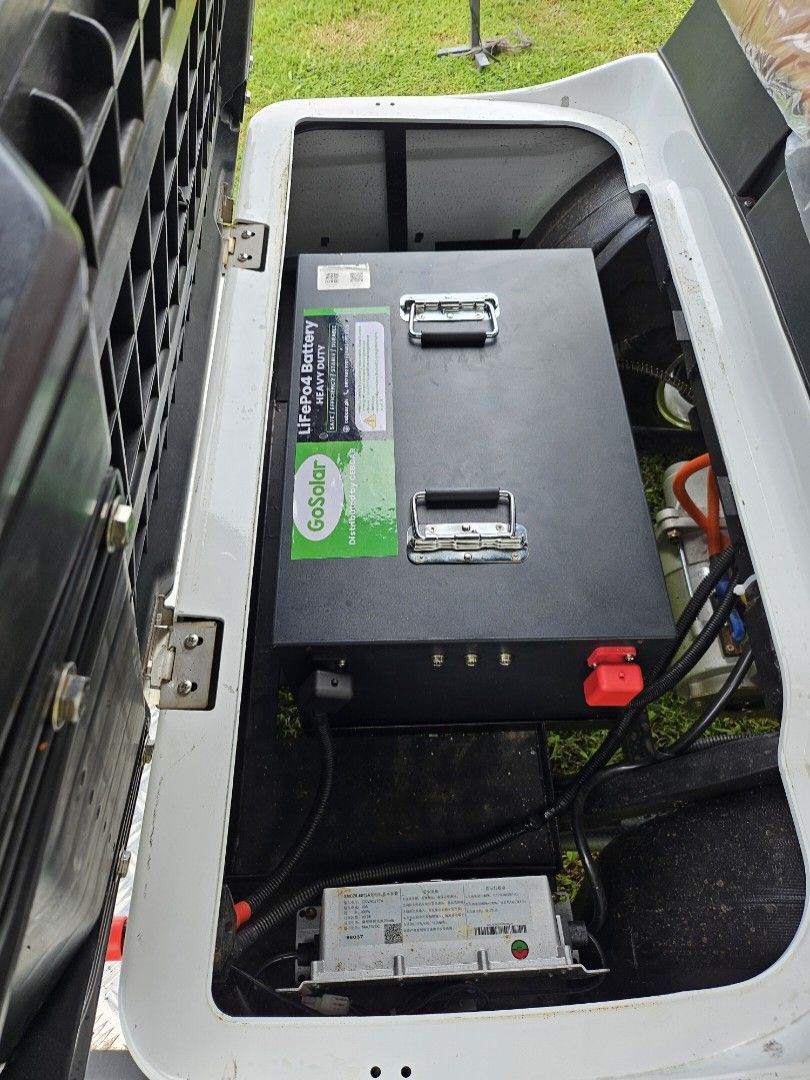 CEBCAR 2 SEATER ELECTRIC GOLF CART (Category: Golf) located in Cavite. Submitted by cebcar (Listing ID 1375490282, Image 3). Description: We accept credit card payments GoSolar HEAVY-DUTY 60V 105Ah Lithium Battery 3.5kw Direct AC motor Fast Golf bag canopy foldable Windshield LED Day Light LED Headlights and Taillights LED Hazard Lights Horn Side Mirrors with LED lights 10" Combo Mags and Road Tires Torsion beam suspension Luxury Seats Electromag
