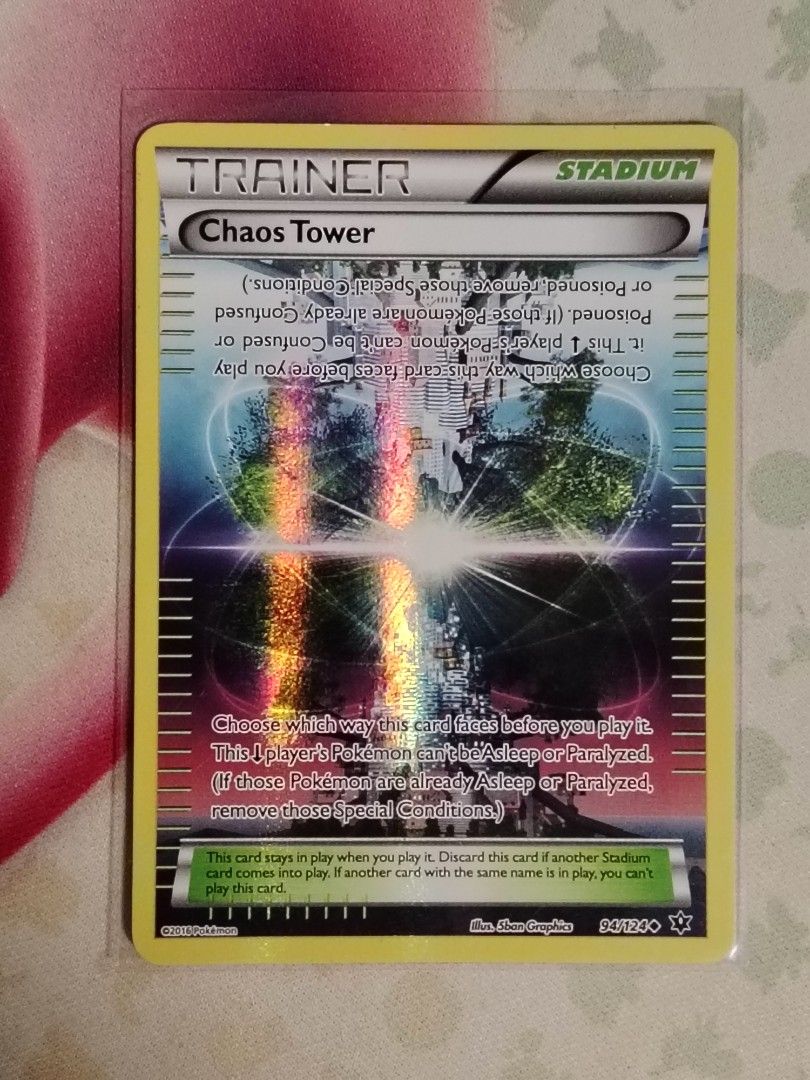 Chaos Tower Reverse Holo Fates Collide Pokmon Card, Hobbies & Toys, Toys &  Games on Carousell