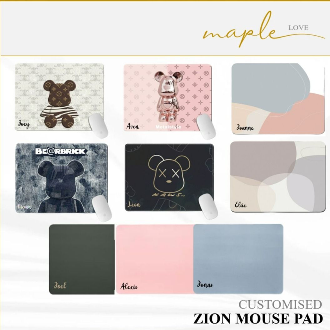 Customised | Personalised Name PU Leather Mouse Pad | Desk Pad | Premium PU Leather Mousepad | Christmas Gift | Present628630850740491113