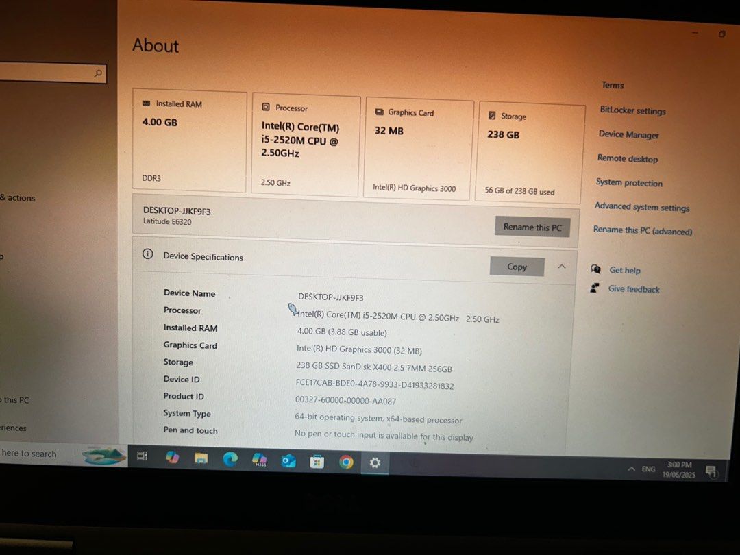 Dell laptop (Category: Laptops & Notebooks) located in Quezon City. Submitted by aaakids (Listing ID 1375945705, Image 2). Description: Still in good condition Specs posted on photos .