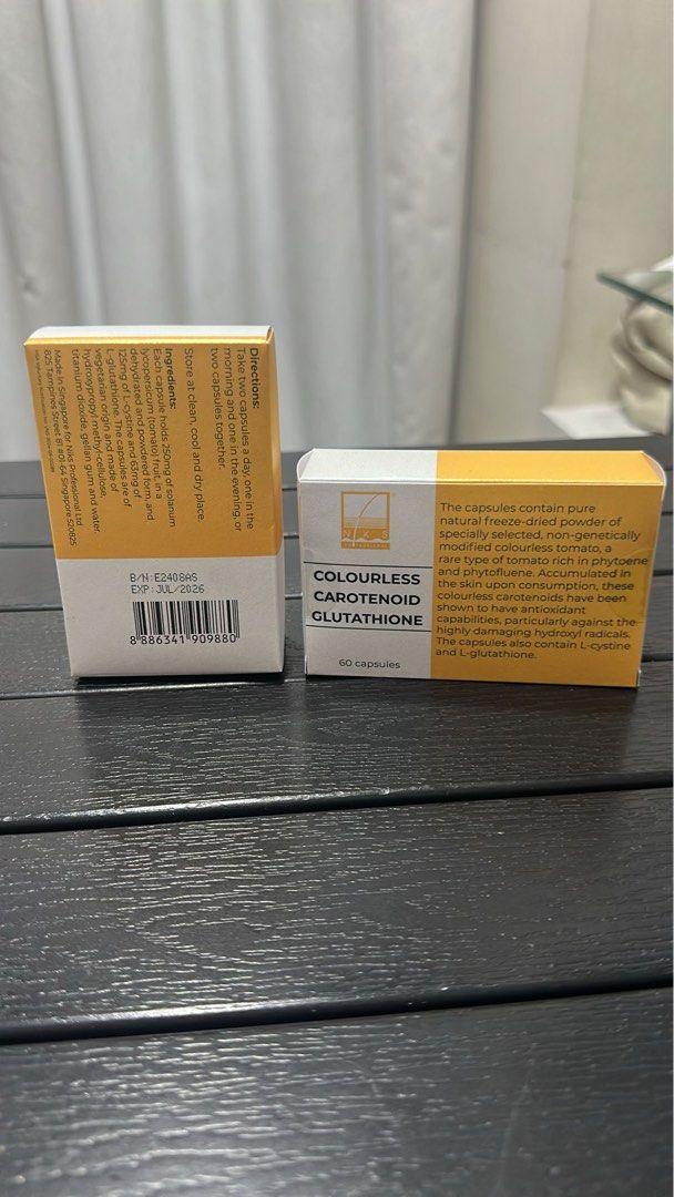 Glutathione (Category: Vitamins & Supplements) located in Singapore. Submitted by mangopig (Listing ID 1375944184, Image 1). Description: Brand new ! Original price $130 Now only selling for $100 ! Got 2 boxes available .