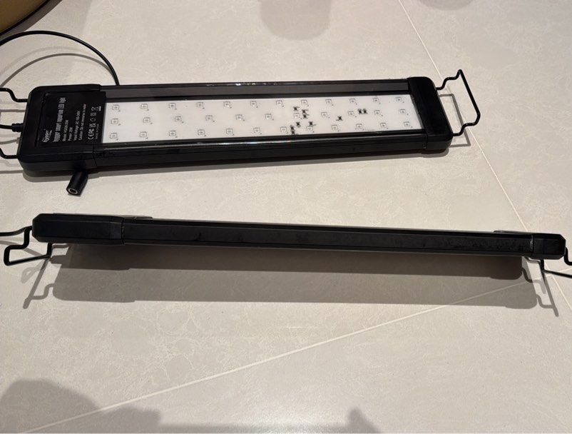 Hygger HG-028 Smart Aquarium light 45cm (Category: Homes & Other Pet Accessories) located in Singapore. Submitted by atwc1989 (Listing ID 1375995137, Image 1). Description: Hygger HG-028 45cm Smart aquarium light for sale. Can connect to Tuya app via Bluetooth. Each for $30. Take both at $50.