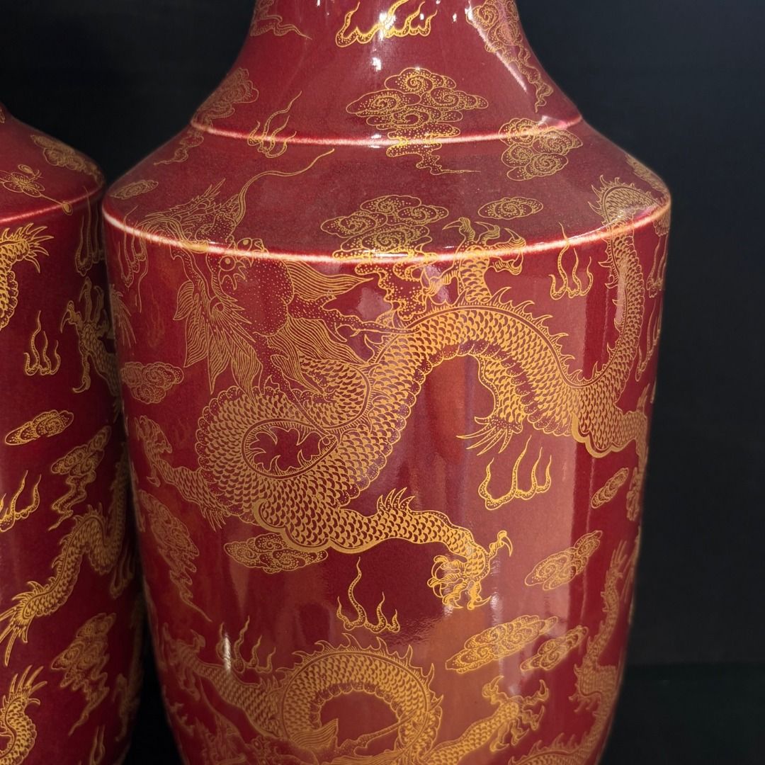 清時代 康熙期 辰砂 郎紅 花瓶 花生 茶道具 華道具