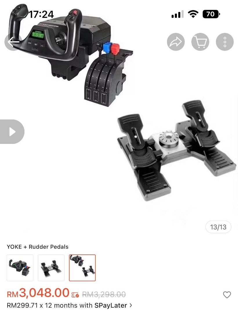 Logitech G Pro Flight Yoke and Rudder System with Instrument Panels ...