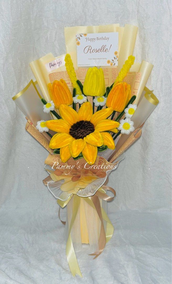 Medium Size Sunflower Tulips Bouquet (Category: Flowers & Bouquets) located in Bulacan. Submitted by avpammy (Listing ID 1375905314, Image 2). Description: .