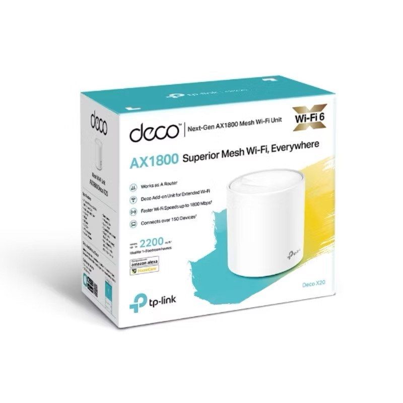 Mesh wifi (Category: Networking) located in Singapore. Submitted by letyourdreamfly (Listing ID 1375956368, Image 1). Description: Deco AX1800 next gen wifi unit brand new at huge discount .