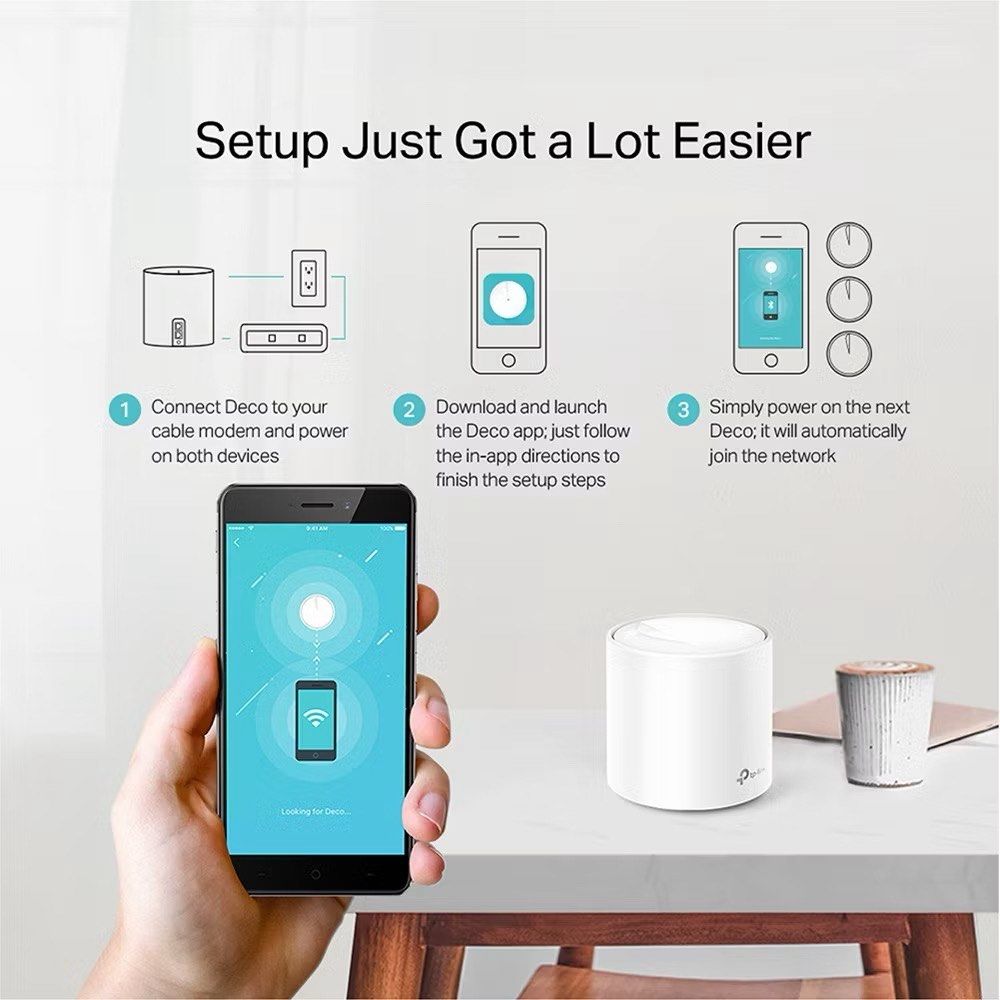 Mesh wifi (Category: Networking) located in Singapore. Submitted by letyourdreamfly (Listing ID 1375956368, Image 2). Description: Deco AX1800 next gen wifi unit brand new at huge discount .