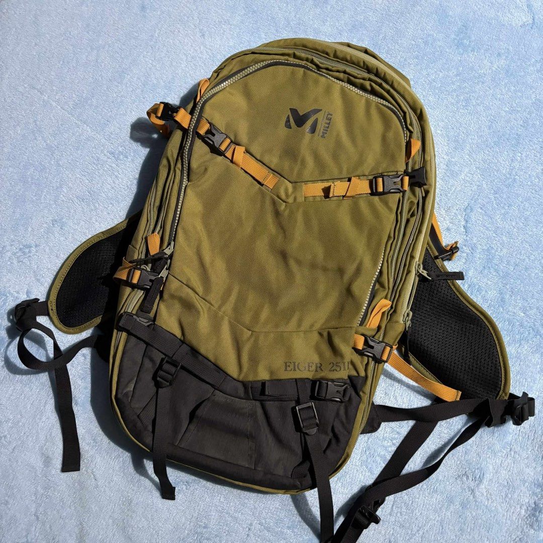 MILLET EIGER 25 BACKPACK (Category: Backpacks) located in Guagua. Submitted by sweetboyy (Listing ID 1375896014, Image 1). Description: MILLET EIGER 25 BACKPACK 3 INNER POCKETS / 4 ZIP POCKETS HEIGHTAPPROXIMATELY 54CM WIDTH APPROXIMATELY 36CM GUSSET APPROXIMATELY 12CM.