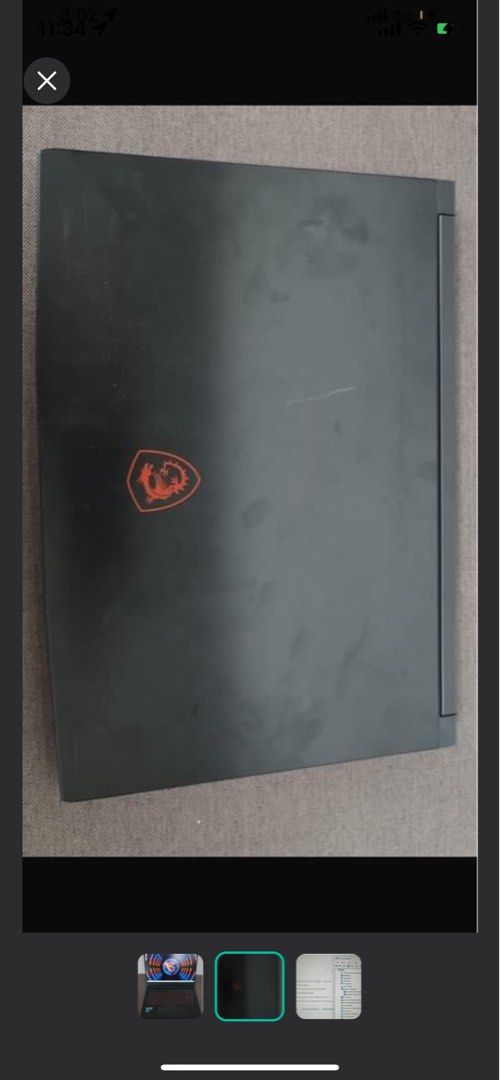 Msi gf63 i5 12 gen rtf 4050 with warranty Nov 2026 gaming laptop (Category: Laptops & Notebooks) located in Singapore. Submitted by ulinktechnology (Listing ID 1375995003, Image 2). Description: Msi gf 63 thin gaming laptop Core i5 12 gen 16gb ram Rtx 4050 graphics 512gb ssd with warranty Till Nov 2026 with receipt Selling $800 We accept trade in for your laptop macbook iPad game console or iPhone. Used or spoilt .