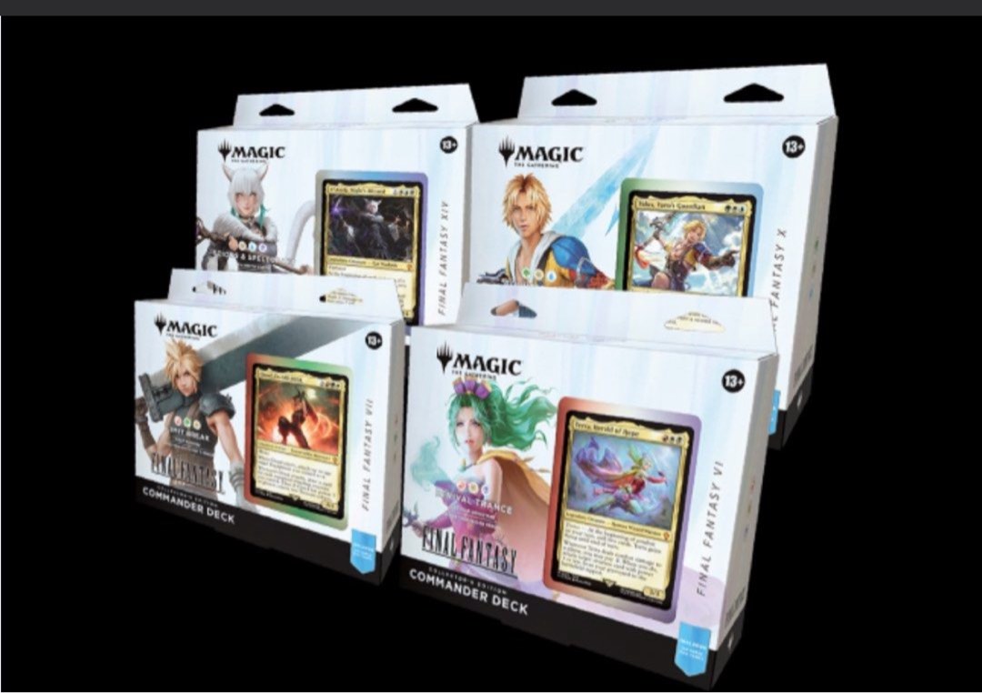 MTG Final Fantasy Commander Collectors FF Decks (4), Hobbies & Toys ...
