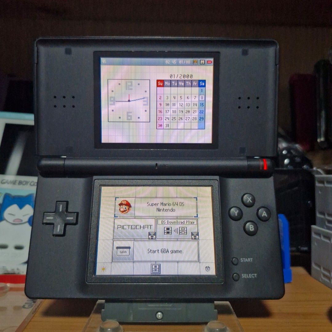 Nintendo DS Lite Onyx Black Game Console NDS Retro System62863061337857112
