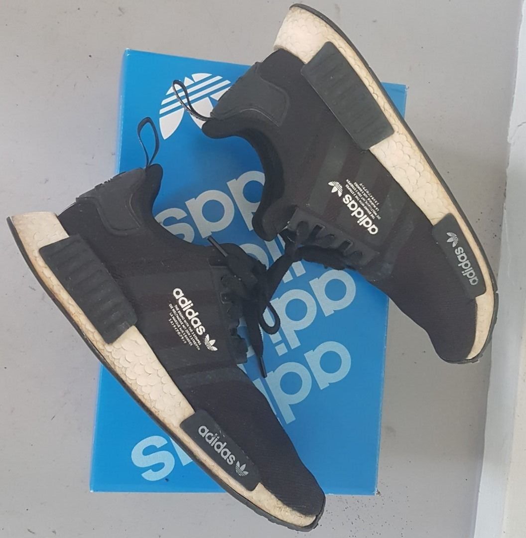 Original ADIDAS NMD R1 Running Shoes 'Logo Pack' Olympic Model, US 10, UK  9.5, EU 44,