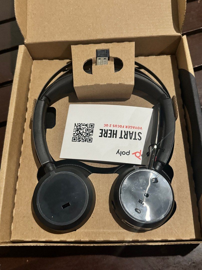 Poly Voyager Focus 2 Headset with Mic (Category: Headphones & Headsets) located in Caloocan City. Submitted by tkqtty (Listing ID 1375976773, Image 2). Description: - Brand New & Authentic - Complete Inclusions Rfs: extras.