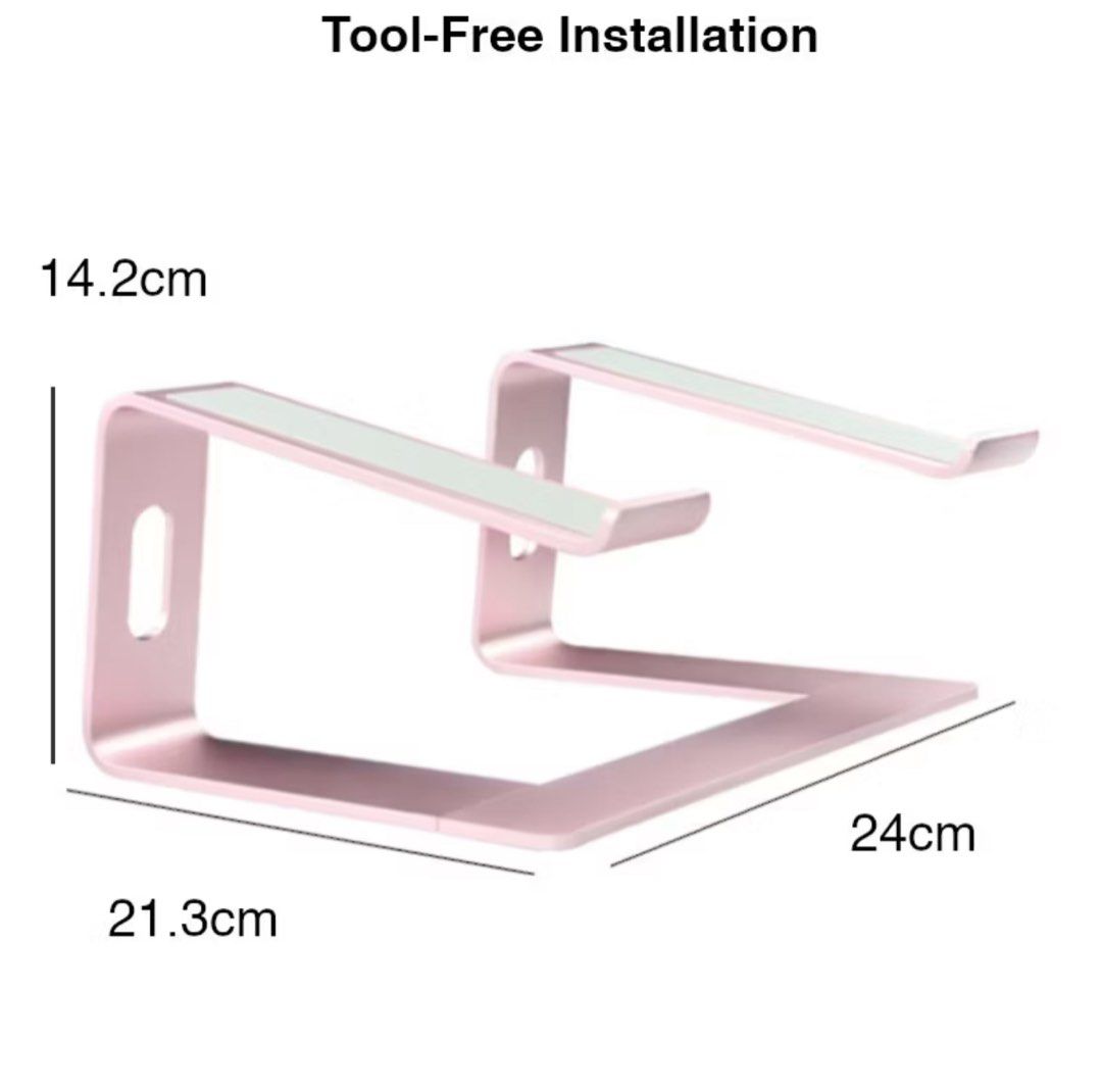 Portable Laptop Riser, Pink Aluminum preloved (Category: Other Accessories) located in Singapore. Submitted by aries_98 (Listing ID 1375842993, Image 1). Description: .
