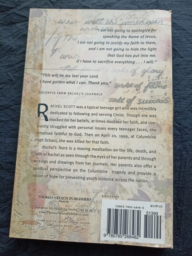 Rachel's Tears by Darrell Scott and Beth Nimmo with Steve Rabey, RM20 ...