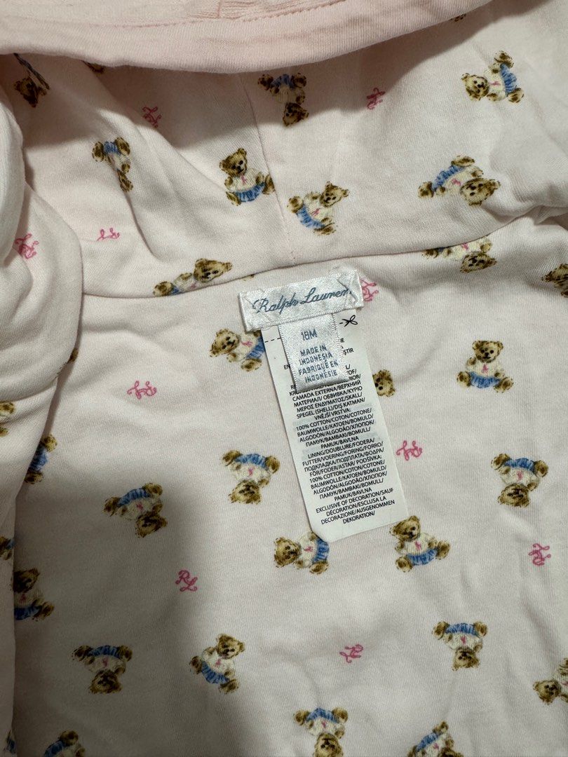 Ralph Lauren Jacket (Category: Babies & Kids Fashion) located in Singapore. Submitted by brocco.lee (Listing ID 1375894621, Image 3). Description: Reversible jacket One side is plain pink, other side is with Ralph Lauren bear prints Very versatile, can be worn for SG weather or when travelling to cooler countries .