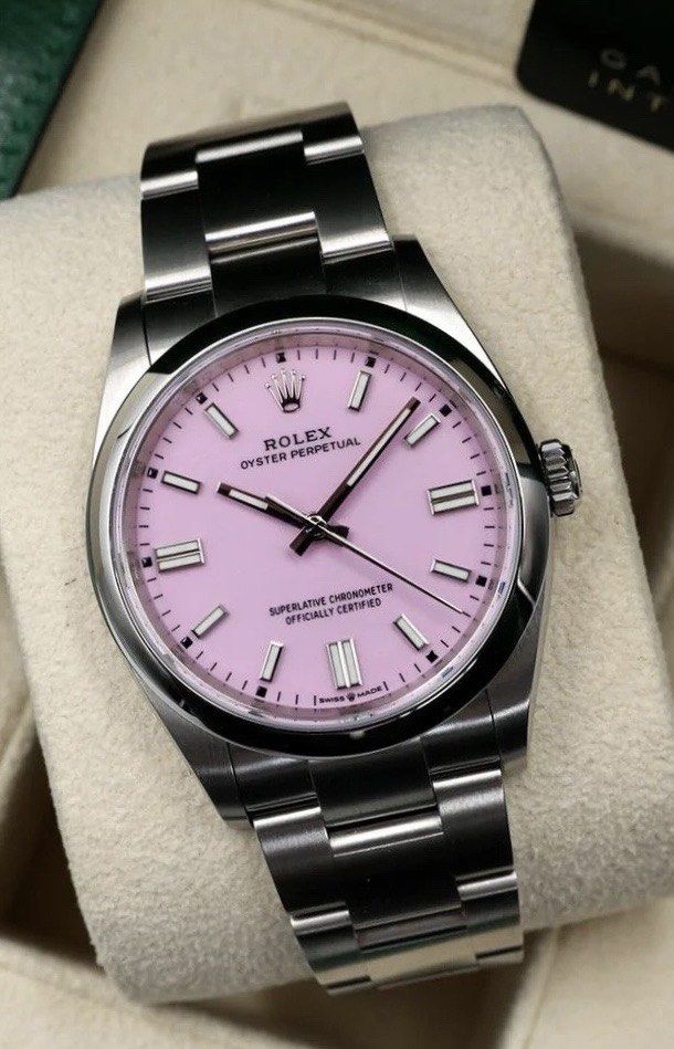 Rolex Oysterperpetual 36 “Pink” (Category: Luxury Watches) located in Manila. Submitted by watchguyph (Listing ID 1375962267, Image 1). Description: 🎀 ROLEX OYSTER PERPETUAL 36 – PINK DIAL 🆕 Brand new 📦 Full set (box & papers) 📍 36mm case 🌸 Elegant and playful pink dial 💫 Unworn | Collector-favorite colorway 📩 PM for inquiries.