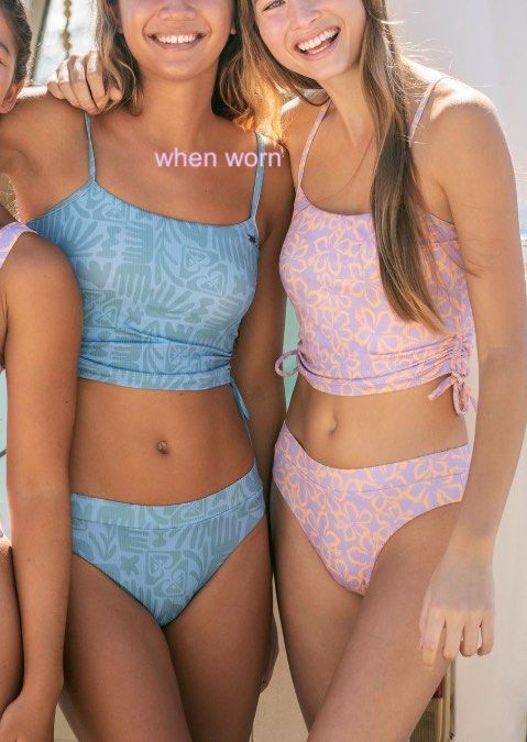 Roxy Shake Tankini Set (Category: Bikinis & Swimsuits) located in San Juan, La Union. Submitted by Scully (Listing ID 1375975892, Image 2). Description: Roxy Shake Tankini set in Green Tankini-style swimsuit made of ribbed material with a textured print. The top has shirring on the side. With removable pads and adjustable straps Size Small Top Underbust: 34.0-58.0cm Length: 34.0-42.0cm Bust: 66cm Bottom Waist: 60 Rise: 21cm Only used twice! RFS: 