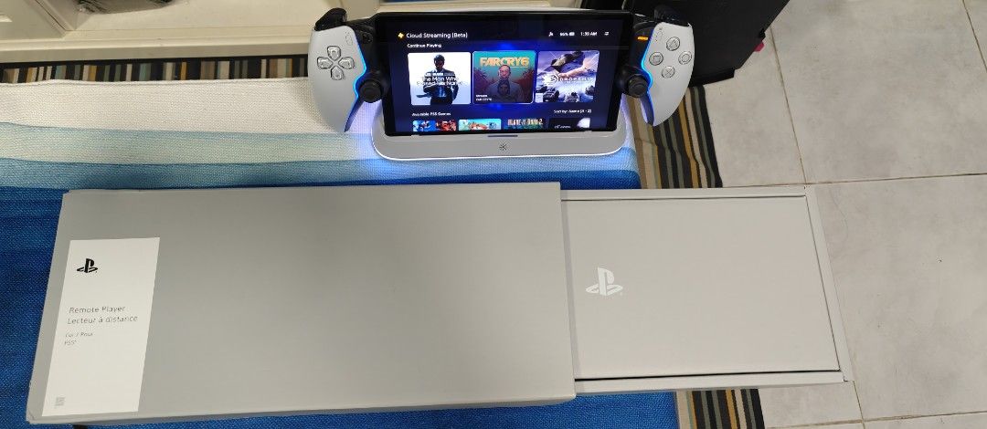 Sony PlayStation Portal™ Remote Player (White) with , PS Portal RGB Charging Dock Station & ROG themed portable case62863110872450112
