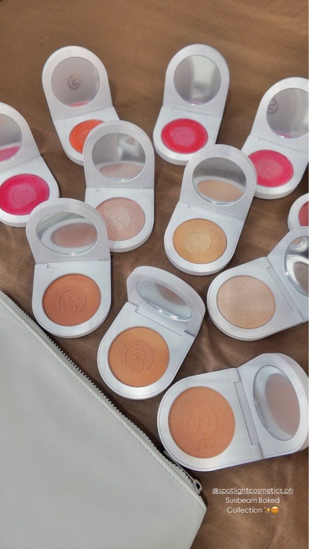 Spotlight Sunbeam Baked (Blush, Bronzer, Highlighter) (Category: Makeup) located in Manila. Submitted by alianneug41369 (Listing ID 1376011408, Image 2). Description: Used once for swatching only All in good condition 300 pesos each (SRP 405).
