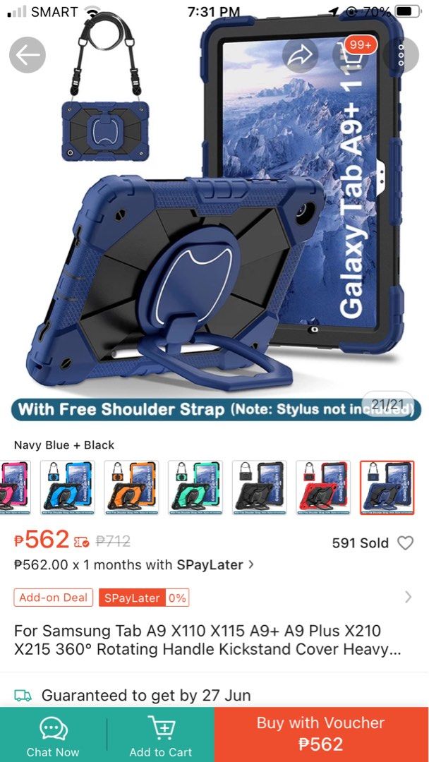 Stand case for Galaxy Tab A9 Protective case (Category: Others) located in Pasig City. Submitted by dnc.onlineshop (Listing ID 1375956523, Image 2). Description: .