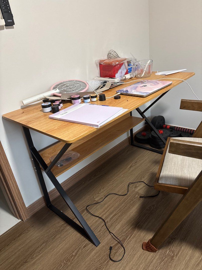 Study Table (Category: Tables & Sets) located in Singapore. Submitted by nrdyna (Listing ID 1375866086, Image 2). Description: 120x60x71.5cm Bought less than a month ago and just fixed but realised it's too big for our own use. .
