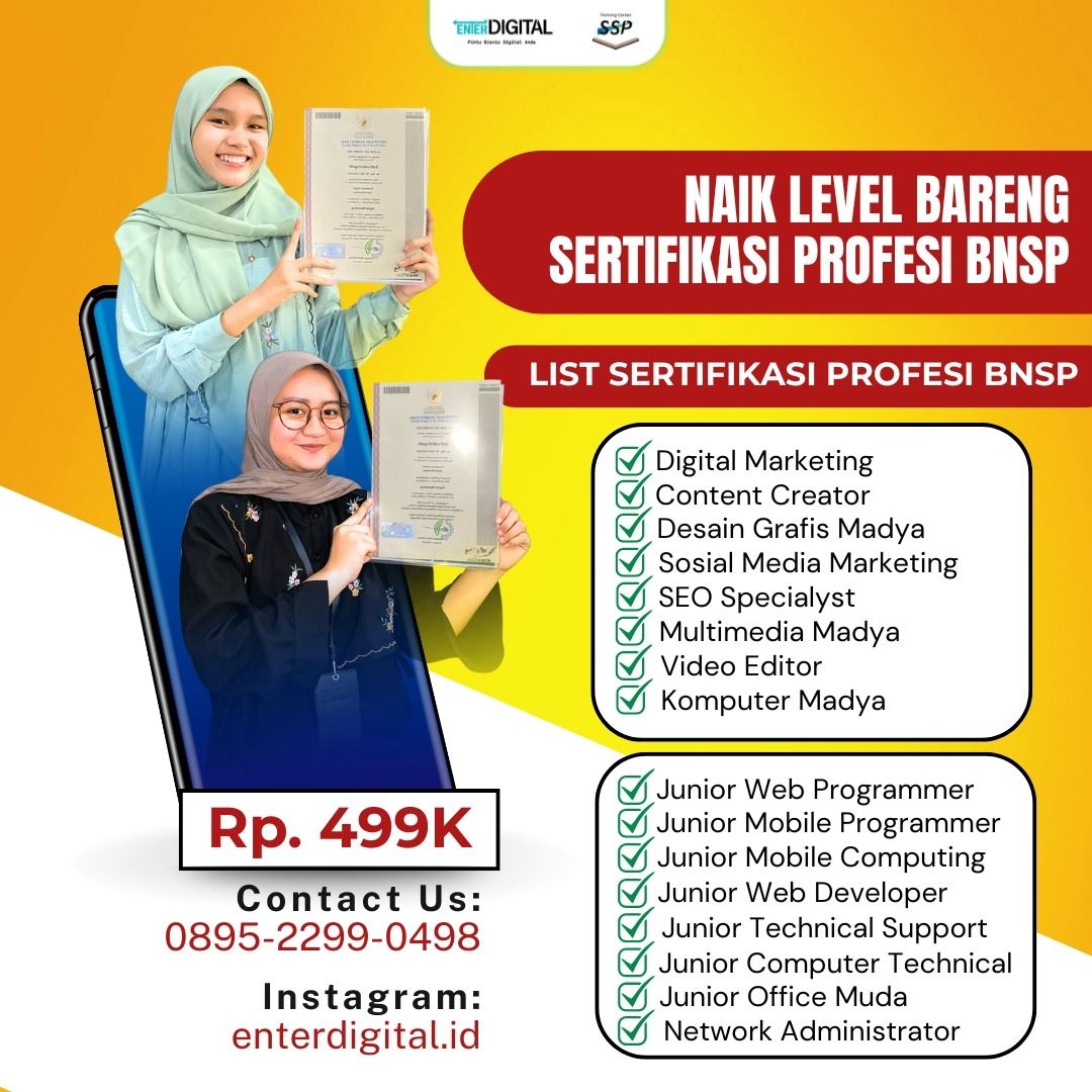 TERMURAH! HUB: 0895-2299-0498 , Sertifikasi Bsp Dan Kemnaker Solok (Kategori: Furnitur Antik) berada di Tangerang. Dikirim oleh pelatihanbnsponline (ID iklan 1375879917, Gambar 1). Deskripsi: TERMURAH! Sertifikasi Bsp Dan Kemnaker Solok Sertifikasi Bsp Dan Kemnaker Solok, Sertifikat Bnsp Komputer Resmi Barito Timur, Sertifikasi Microsoft Office Online Gratis Sidoarjo, Sertifikasi Microsoft Office Online Situbondo, Sertifikasi Online Sumenep, Sert