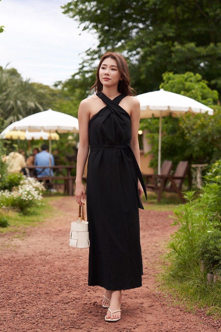 The Closet Lover Sol Halter Dress in Black, Women's Fashion, Dresses &  Sets, Dresses on Carousell