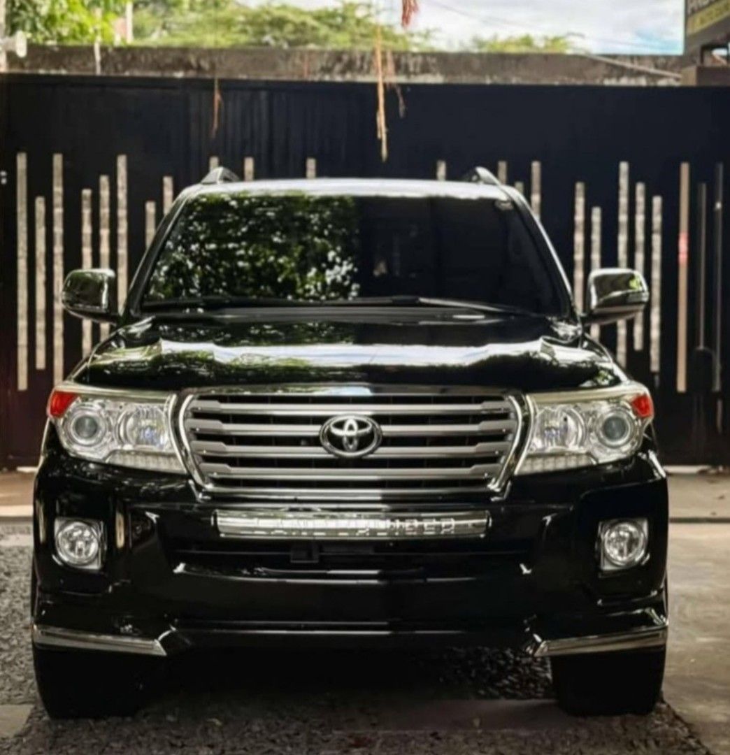 Toyota Land Cruiser LC200 Auto (Category: Used Cars) located in Manila. Submitted by shyysandig (Listing ID 1375867976, Image 1). Description: 2014 Toyota Land Cruiser LC200 VX - local /orig mileage 90tkms+ - DBA slotted brake kits/brake pads - complete Dubai kits with front led daytime running lights and overrider - Dubai stepboard with courtesy light - Led tail lights Lx look - black on black interior - deadening 4 doors - Infinity Kappa 2way s