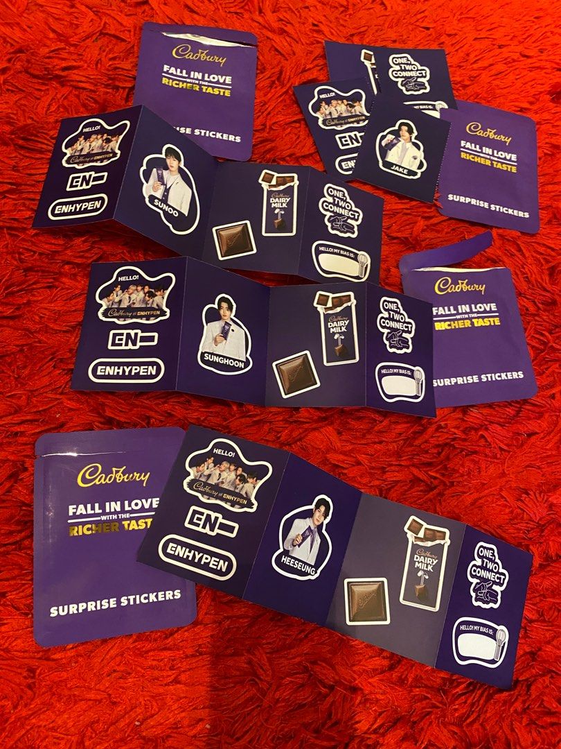 WTT Enhypen x Cadbury Stickers to Jungwon, Hobbies & Toys, Collectibles ...