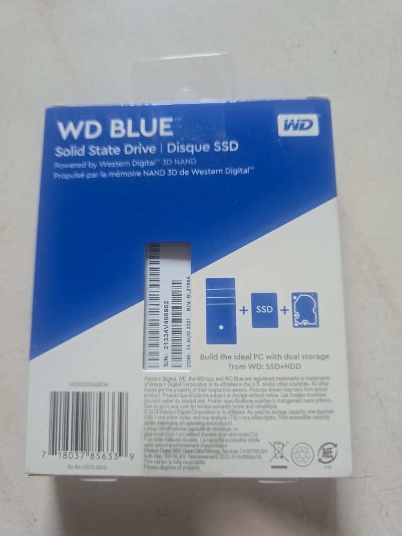 2 x WD Blue 250GB SATA SSD62863085200643112