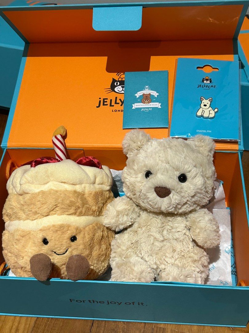 Pink Jellycat bartholomew cake bear ケーキくま bartholomew bear