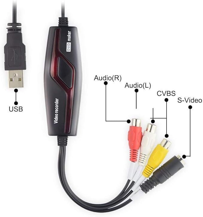 🌟 SG READY STOCK 🌟2456) DIGITNOW Video Capture Converter, VHS to DVD Capture Analog Video to Digital for Mac or Windows 10 PC62863060356866113