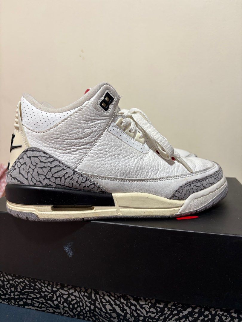 Air Jordan 3 (White Cement) 6.5US (Category: Sneakers) located in Quezon City. Submitted by seasfinds (Listing ID 1376073539, Image 3). Description: Just needs cleaning but still in very good condition Size: 5Y or 6.5US Women’s .