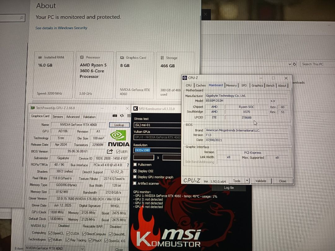 AMD NVIDIA RTX 4060 Gaming Desktop PC62853056882819112